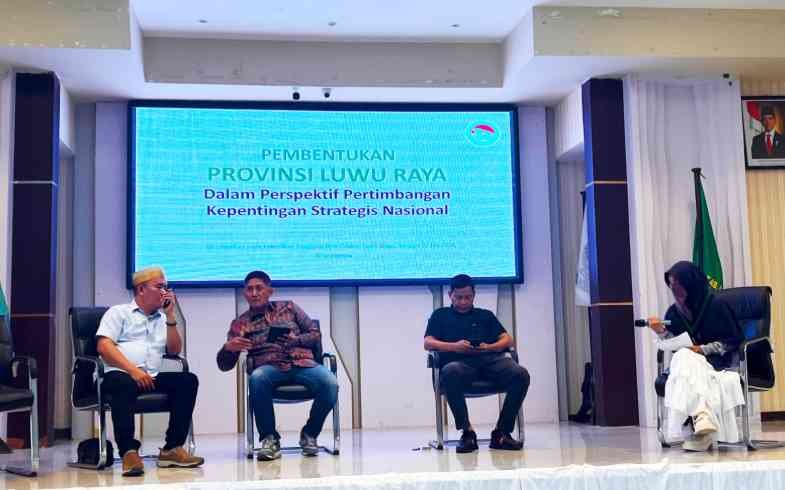Udhi Hamun saat membawakan materi di Pelantikan HMI Cabang Luwu Utara
